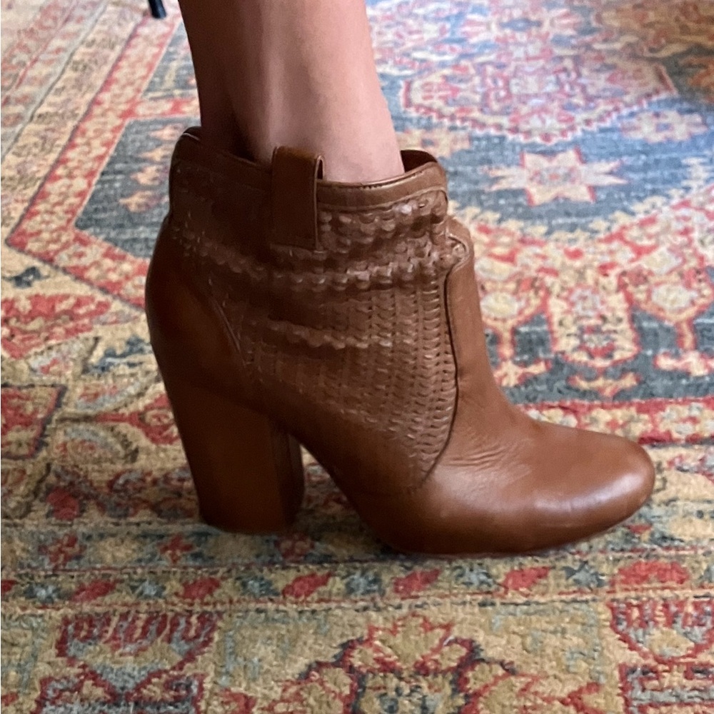 Super cute, tan Dolce Vita short cowboy booties size 7.5